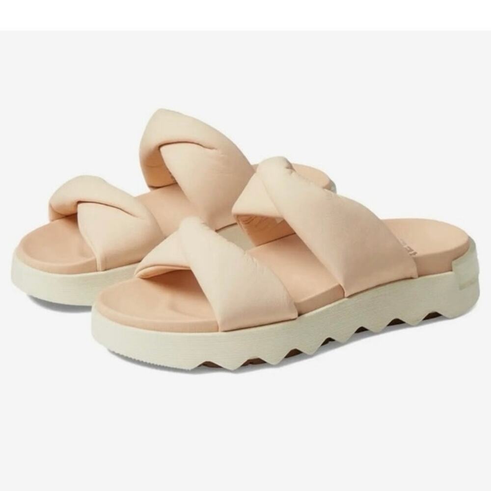 Sorel twist Viibe sandals puffy cushioned platform slip on sandal women's 9